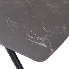 Стол RIVOLI 140 MATT BLACK MARBLE SOLID CERAMIC / BLACK, ®DISAUR в Покачах - pokachi.mebel24.online | фото 10