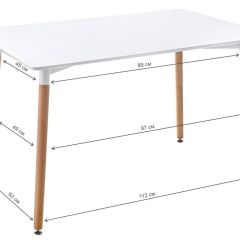 Стол деревянный Table 120 white / wood в Покачах - pokachi.mebel24.online | фото 2