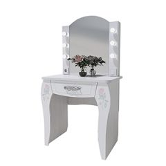 Стол туалетный Розалия №12 + ПОДСВЕТКА (лиственница белая, омела) в Покачах - pokachi.mebel24.online | фото 1
