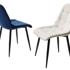 Стул CHIC BLUVEL-86 NAVY BLUE / черный каркас М-City в Покачах - pokachi.mebel24.online | фото 2