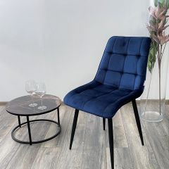 Стул CHIC BLUVEL-86 NAVY BLUE / черный каркас М-City в Покачах - pokachi.mebel24.online | фото 5