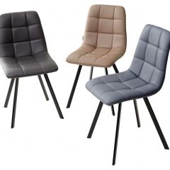 Стул CHILLI SQUARE HK017-09 серо-черничный, PU/ черный каркас М-City в Покачах - pokachi.mebel24.online | фото 2