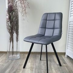 Стул CHILLI SQUARE HK017-09 серо-черничный, PU/ черный каркас М-City в Покачах - pokachi.mebel24.online | фото 5