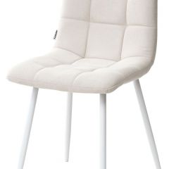 Стул CHILLI UF860-01B бежевый, ткань/белый каркас М-City в Покачах - pokachi.mebel24.online | фото
