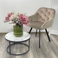 Стул GALE 360 град. поворот. BLUVEL-40 BEIGE, велюр/ черный каркас, М-City в Покачах - pokachi.mebel24.online | фото 3