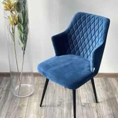 Стул HERMAN 360 град. СИНИЙ #29, велюр / черный каркас М-City в Покачах - pokachi.mebel24.online | фото