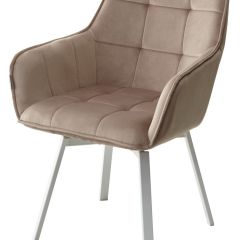 Стул MAVERICK 360 град. поворот. BLUVEL-40 BEIGE/ белый каркас, М-City в Покачах - pokachi.mebel24.online | фото