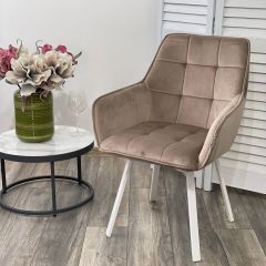 Стул MAVERICK 360 град. поворот. BLUVEL-40 BEIGE/ белый каркас, М-City в Покачах - pokachi.mebel24.online | фото 2