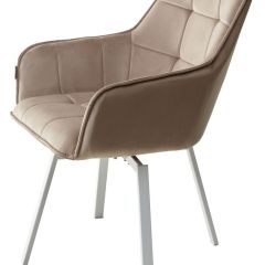 Стул MAVERICK 360 град. поворот. BLUVEL-40 BEIGE/ белый каркас, М-City в Покачах - pokachi.mebel24.online | фото 8