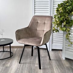 Стул MAVERICK 360 град. поворот. BLUVEL-40 BEIGE/ черный каркас, М-City в Покачах - pokachi.mebel24.online | фото 5