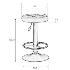 Табурет барный DOBRIN BRUNO LM-5008 (синий) в Покачах - pokachi.mebel24.online | фото 2