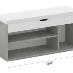 Тумба для обуви Аризона с нишей Ателье светлый/Белый (Вайт) в Покачах - pokachi.mebel24.online | фото 2