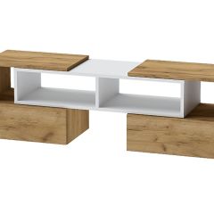 Тумба раздвижная (ЛДСП дуб крафт золотой/белый) в Покачах - pokachi.mebel24.online | фото