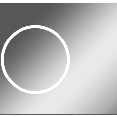 Зеркало Eclipse 90 black с подсветкой Sansa (SE1031Z) в Покачах - pokachi.mebel24.online | фото 1