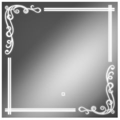 Зеркало Луандра 700х700 с подсветкой Домино (GL7035Z) в Покачах - pokachi.mebel24.online | фото