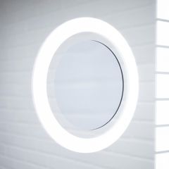 Зеркало Quadro 100 alum (линза) с подсветкой Sansa (SQL1030Z) в Покачах - pokachi.mebel24.online | фото 5