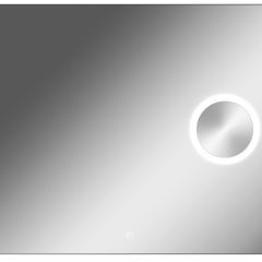 Зеркало Quadro 100 alum (линза) с подсветкой Sansa (SQL1030Z) в Покачах - pokachi.mebel24.online | фото 1
