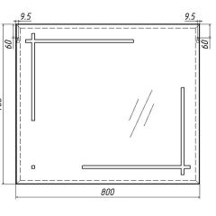 Зеркало Ray 80 black с подсветкой Sansa (SR1037Z) в Покачах - pokachi.mebel24.online | фото 7