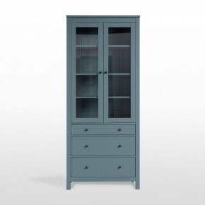 2.08.07.130.6 САГА шкаф с витриной 90 темно-бирюзовый RU в Покачах - pokachi.mebel24.online | фото 2