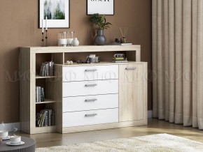 Ангара Комод (Белый глянец/Сонома) в Покачах - pokachi.mebel24.online | фото 2
