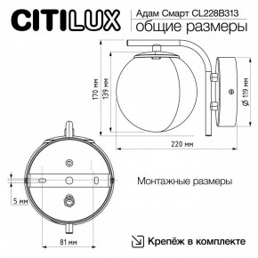 Бра Citilux Адам Смарт CL228B313 в Покачах - pokachi.mebel24.online | фото 8