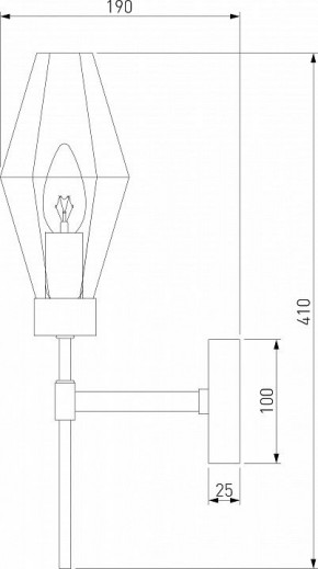 Бра Eurosvet Prism 60143/1 хром в Покачах - pokachi.mebel24.online | фото 2