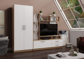ДАРЬЯ Гостиная (Дуб Вотан/Белый глянец) в Покачах - pokachi.mebel24.online | фото