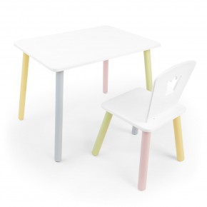 Детский комплект стол и стул «Корона» Rolti Baby (белый/цветной, массив березы/мдф) в Покачах - pokachi.mebel24.online | фото