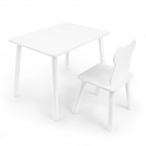 Детский комплект стол и стул «Мишка» Rolti Baby (белый/белый, массив березы/мдф) в Покачах - pokachi.mebel24.online | фото 1