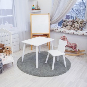 Детский комплект стол и стул «Мишка» Rolti Baby (белый/белый, массив березы/мдф) в Покачах - pokachi.mebel24.online | фото 2
