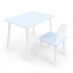 Детский комплект стол и стул «Облачко» Rolti Baby  (голубая столешница/голубое сиденье/белые ножки) в Покачах - pokachi.mebel24.online | фото