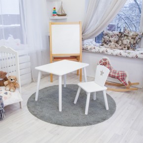 Детский комплект стол и стул «Звезда» Rolti Baby (белый/белый, массив березы/мдф) в Покачах - pokachi.mebel24.online | фото 2