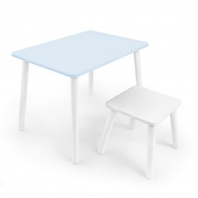 Детский комплект стол и табурет Rolti Baby (голубая столешница/белое сиденье/белые ножки) в Покачах - pokachi.mebel24.online | фото 1