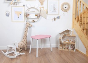 Детский стол Rolti Baby «Облачко»  (розовый/белый, массив березы/мдф) в Покачах - pokachi.mebel24.online | фото