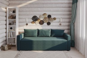 Диван-кровать Вало сине-зелёный, ткань рогожка в Покачах - pokachi.mebel24.online | фото 2