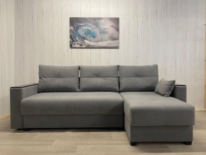 Диван угловой Комфорт-3 (НПБ+МДФ) велюр Galaxy Lite 26 в Покачах - pokachi.mebel24.online | фото