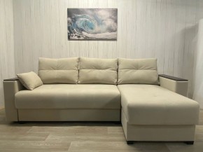 Диван угловой Комфорт-3 (НПБ+МДФ) велюр Luma 01 в Покачах - pokachi.mebel24.online | фото