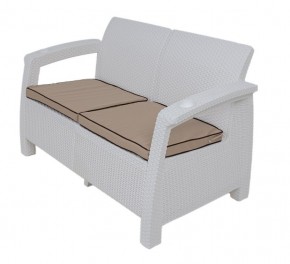 Диван Yalta Premium Sofa 2 Set (Ялта) белый (+подушки под спину) в Покачах - pokachi.mebel24.online | фото 1