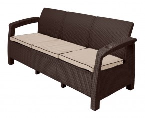 Диван Yalta Premium Sofa 3 Set (Ялта) шоколадный (+подушки под спину) в Покачах - pokachi.mebel24.online | фото 1