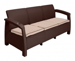 Диван Yalta Premium Sofa 3 Set (Ялта) шоколадный (+подушки под спину) в Покачах - pokachi.mebel24.online | фото 2