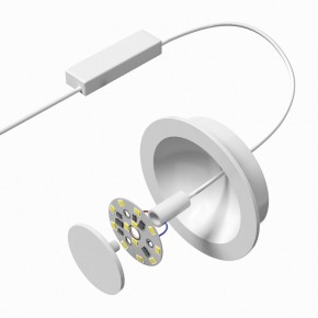 DK2700-WH Встраиваемый светильник, IP 20, 7 Вт, LED 3000, белый, алюминий в Покачах - pokachi.mebel24.online | фото 5