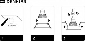 DK3021-WH Встраиваемый светильник, IP 20, 10 Вт, GU5.3, LED, белый, пластик в Покачах - pokachi.mebel24.online | фото 5