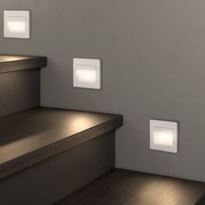 DK3050-WH Светильник встраиваемый в стену, IP 20, LED 3000, 1 Вт, белый, пластик в Покачах - pokachi.mebel24.online | фото 6