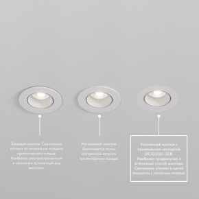 DK3061-WH Встраиваемый светильник, IP 20, 10 Вт, GU5.3, LED, белый/белый, пластик в Покачах - pokachi.mebel24.online | фото 3