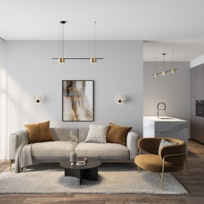 DK5060-BK+SG Бра ORBIT, IP20, 3000К, LED, 10 Вт, черный + сатинированное золото, алюминий в Покачах - pokachi.mebel24.online | фото 5