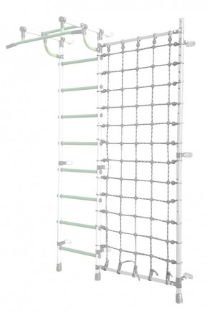 Дополнительная стойка к пристенному ДСК Pastel с сеткой для лазания, цв. белый в Покачах - pokachi.mebel24.online | фото