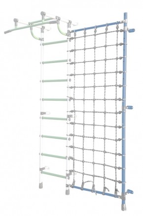 Дополнительная стойка к пристенному ДСК Pastel с сеткой для лазания, цв. голубой в Покачах - pokachi.mebel24.online | фото
