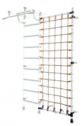 Дополнительная стойка к пристенному ДСК с сеткой для лазания, цв. белый в Покачах - pokachi.mebel24.online | фото