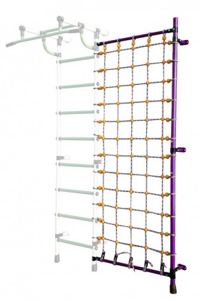 Дополнительная стойка к пристенному ДСК с сеткой для лазания, цв. фиолетовый в Покачах - pokachi.mebel24.online | фото