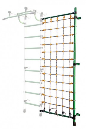 Дополнительная стойка к пристенному ДСК с сеткой для лазания, цв. зеленый в Покачах - pokachi.mebel24.online | фото